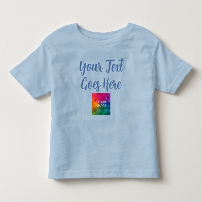 Customisable Template Upload Image Add Text Baby Toddler T-Shirt (Front)
