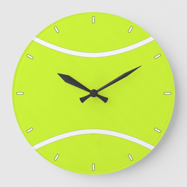 Customisable Tennis Ball Sports Player or Coach Large Clock (Front)