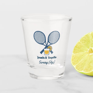 Customisable Tennis & Tequila Birthday Party Shot Glass