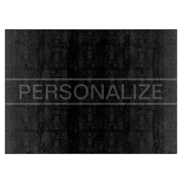Customisable Text | Bold Modern Black & Dark Grey Cutting Board (Front)