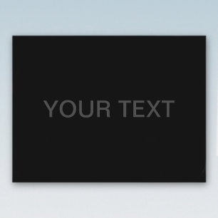 Customisable Text   Bold Modern Black & Dark Grey Postcard