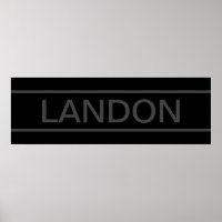 Customisable Text | Bold Modern Black & Dark Grey