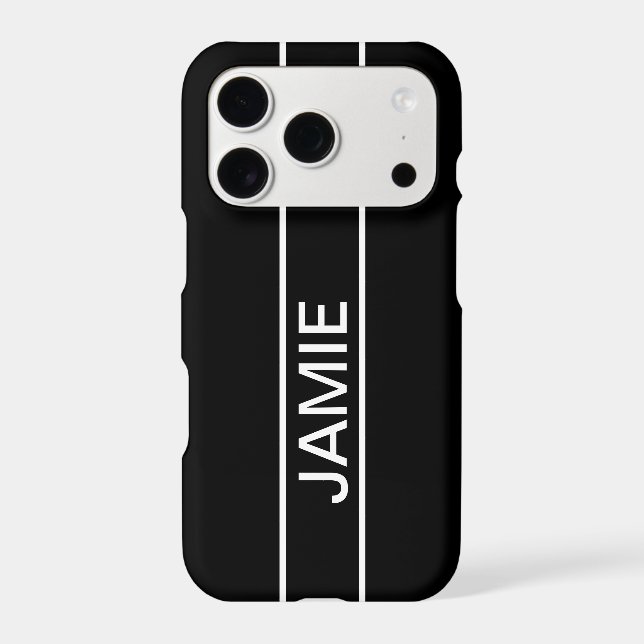 Customisable Text | Bold Modern Black & White (Back)