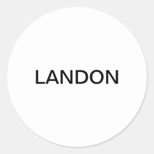 Customisable Text   Bold Modern Black & White Classic Round Sticker