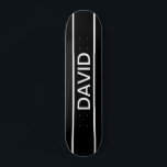 Customisable Text | Bold Modern Black & White Skateboard<br><div class="desc">Bold contemporary look.</div>