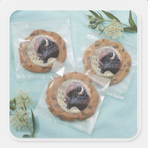 Customisable Text Buffalo Chip Cookie Sticker
