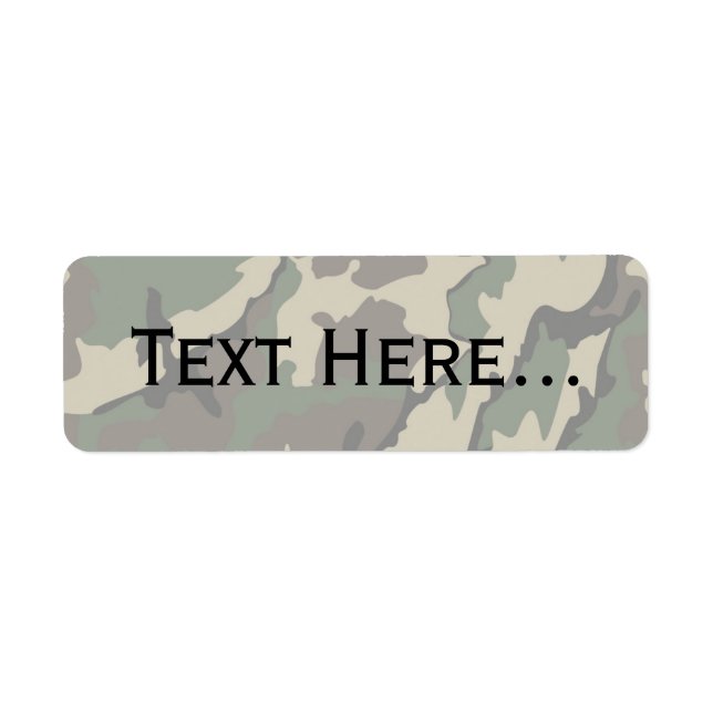 Customisable Text, Camo Labels (Front)