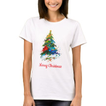 Customisable Text Christmas Tree Oil Painting