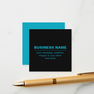 Customisable Text for Business Etc. Editable Black Enclosure Card