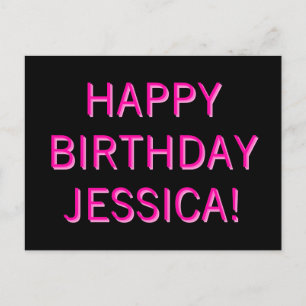 Customisable Text Happy Birthday to Any Name Postcard