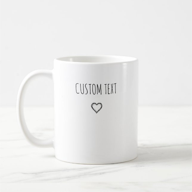 Customisable Text Mug with Your Words Gift Christm (Left)