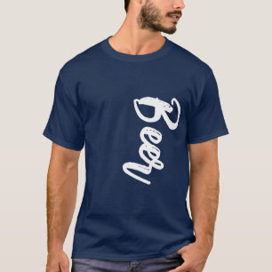 Customisable Text tee. Cool Script Word beer T-Shirt