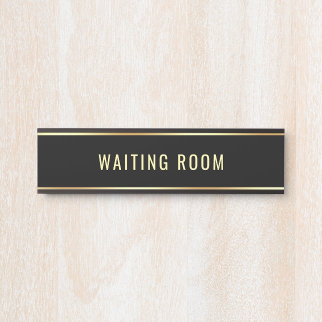 Customisable Text Template Waiting Room Door Sign (Front)