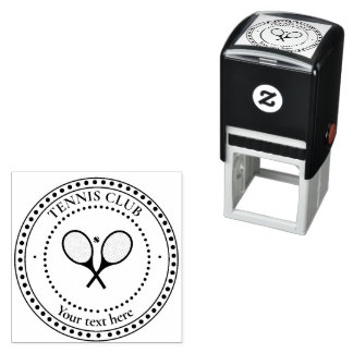 Customisable Text Tennis Club   Self-inking Stamp