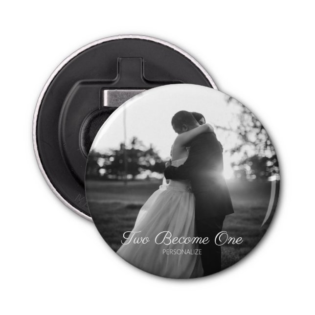 Customisable Text Wedding Bottle Opener (Front)