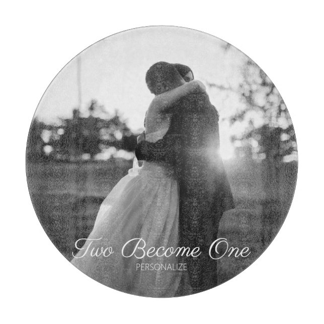 Customisable Text Wedding Cutting Board. Cutting Board (Front)