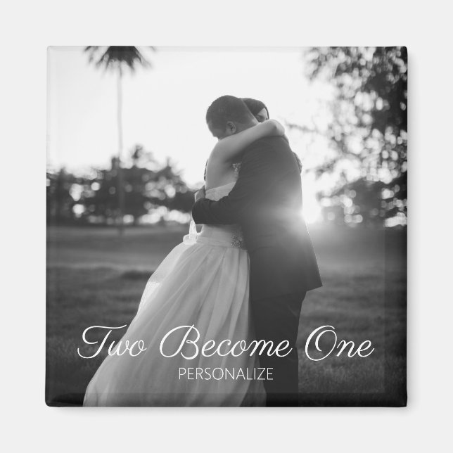 Customisable Text Wedding Magnet (Front)