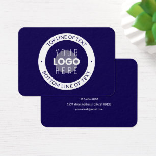 Customisable Text & Your Logo   Dark Blue Purple