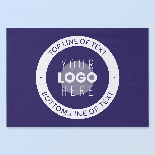 Customisable Text & Your Logo | Dark Blue Purple Tissue Paper (Creator Uploaded)