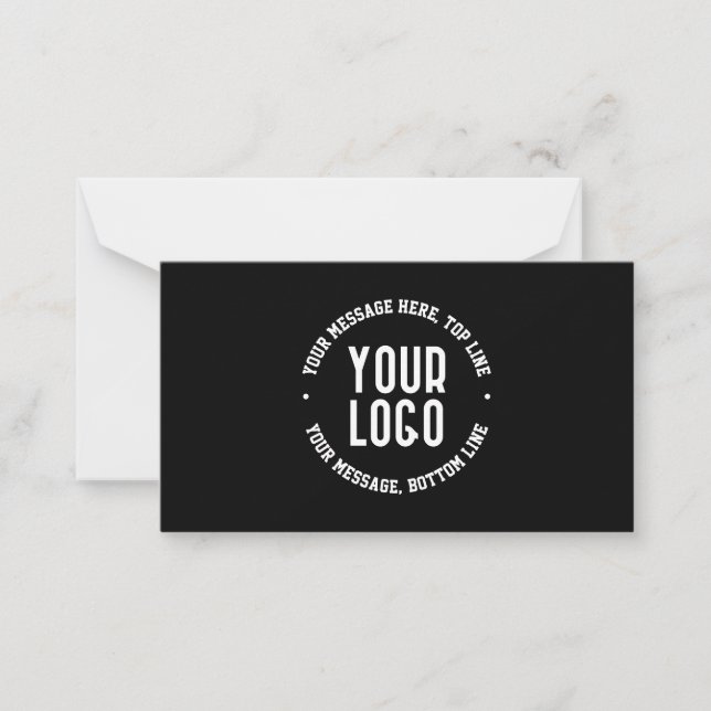 Customisable Text & Your Uploaded Logo or Image   Card (Front)