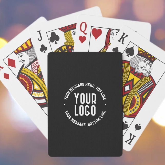 Customisable Text & Your Uploaded Logo or Image   Playing Cards (Creator Uploaded)
