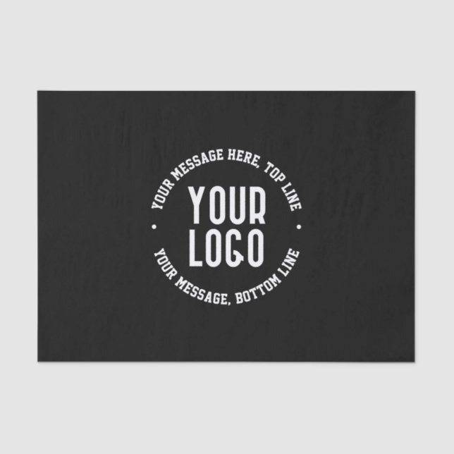 Customisable Text & Your Uploaded Logo or Image   Tissue Paper (Front)