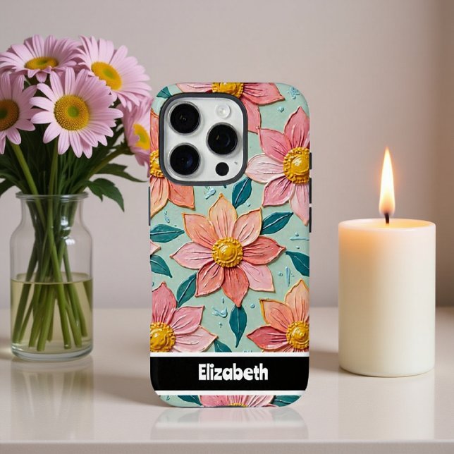 Customisable Textured Flowers Phone Cover (Creator Uploaded)