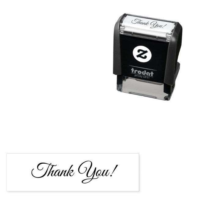 Customisable Thank You  1.4" x 0.4" Self Inking Self-inking Stamp (In Situ)