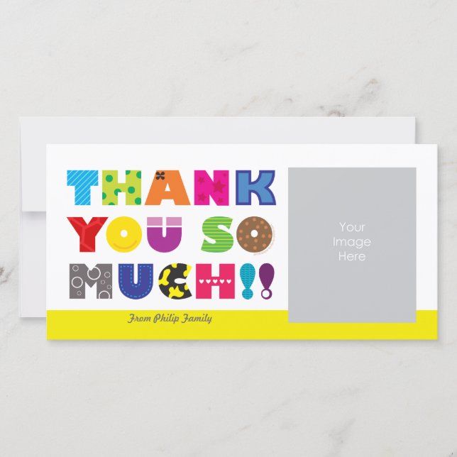 Customisable Thank You Card (Front)