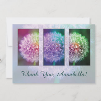 Customisable Thank You Card | Colourful Dandelions