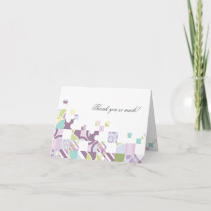 Customisable Thank You Card: Modern Quilt