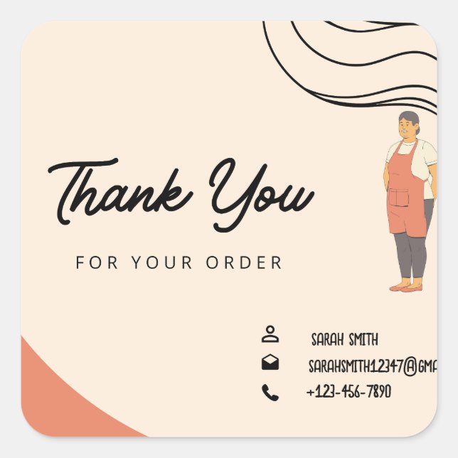 Customisable Thank you for your order stickers (Front)