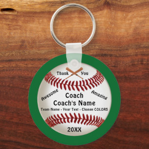 Customisable, Thank You Gift for Baseball Coach, Key Ring