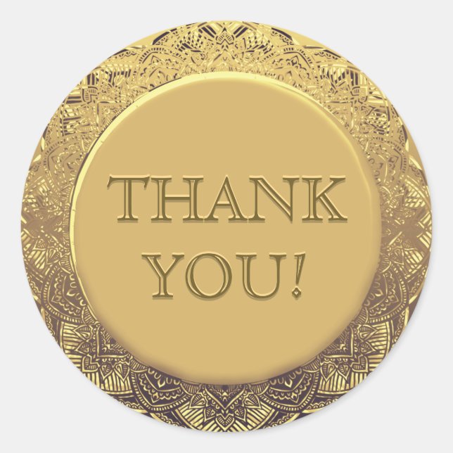 Customisable Thank You Gold Seal (Front)