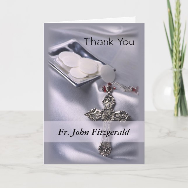 Customisable Thank You Ordination Anniversary Gift Card (Front)