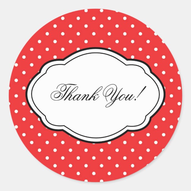 Customisable Thank You Sticker for Shower (Front)