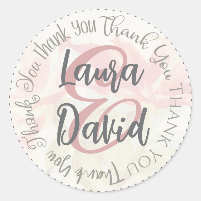 Customisable Thank You Sticker Template (Front)