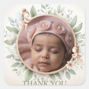 Customisable "Thank You" Stickers with Fairy Frame