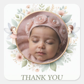 Customisable "Thank You" Stickers with Fairy Frame