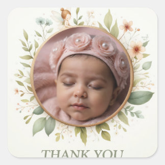 Customisable "Thank You" Stickers with Fairy Frame
