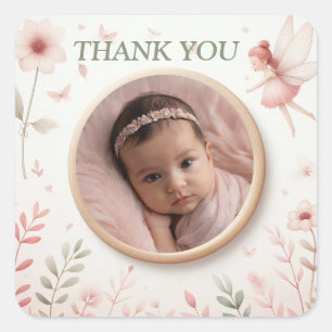 Customisable "Thank You" Stickers with Fairy Frame