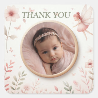 Customisable "Thank You" Stickers with Fairy Frame