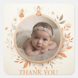 Customisable "Thank You" Stickers with Fairy Frame