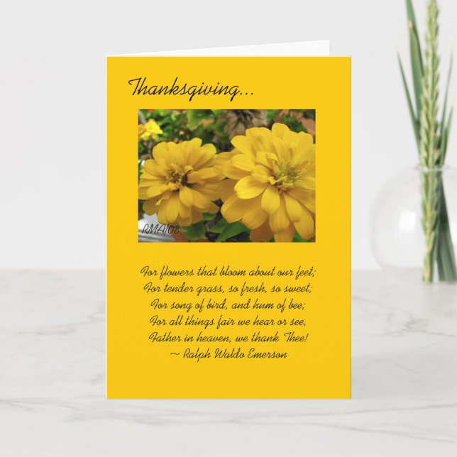 Customisable Thanksgiving Card (Front)