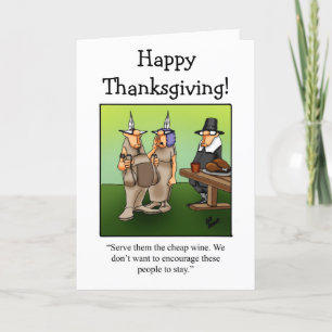 Customisable Thanksgiving Humour Greeting Card
