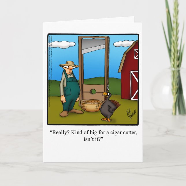 Customisable Thanksgiving Humour Greeting Card (Front)