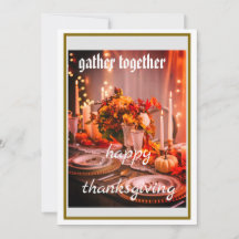 Customisable Thanksgiving Invitation Card