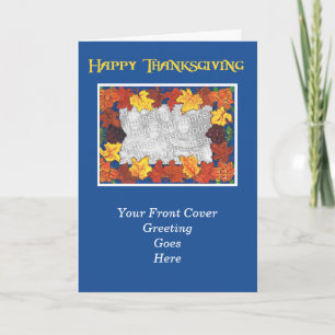Customisable Thanksgiving Photo Card - Foliage