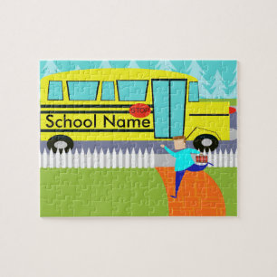 Customisable the Catching School Bus Puzzle