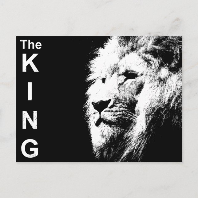 Customisable The King Black White Pop Art Template Postcard (Front)